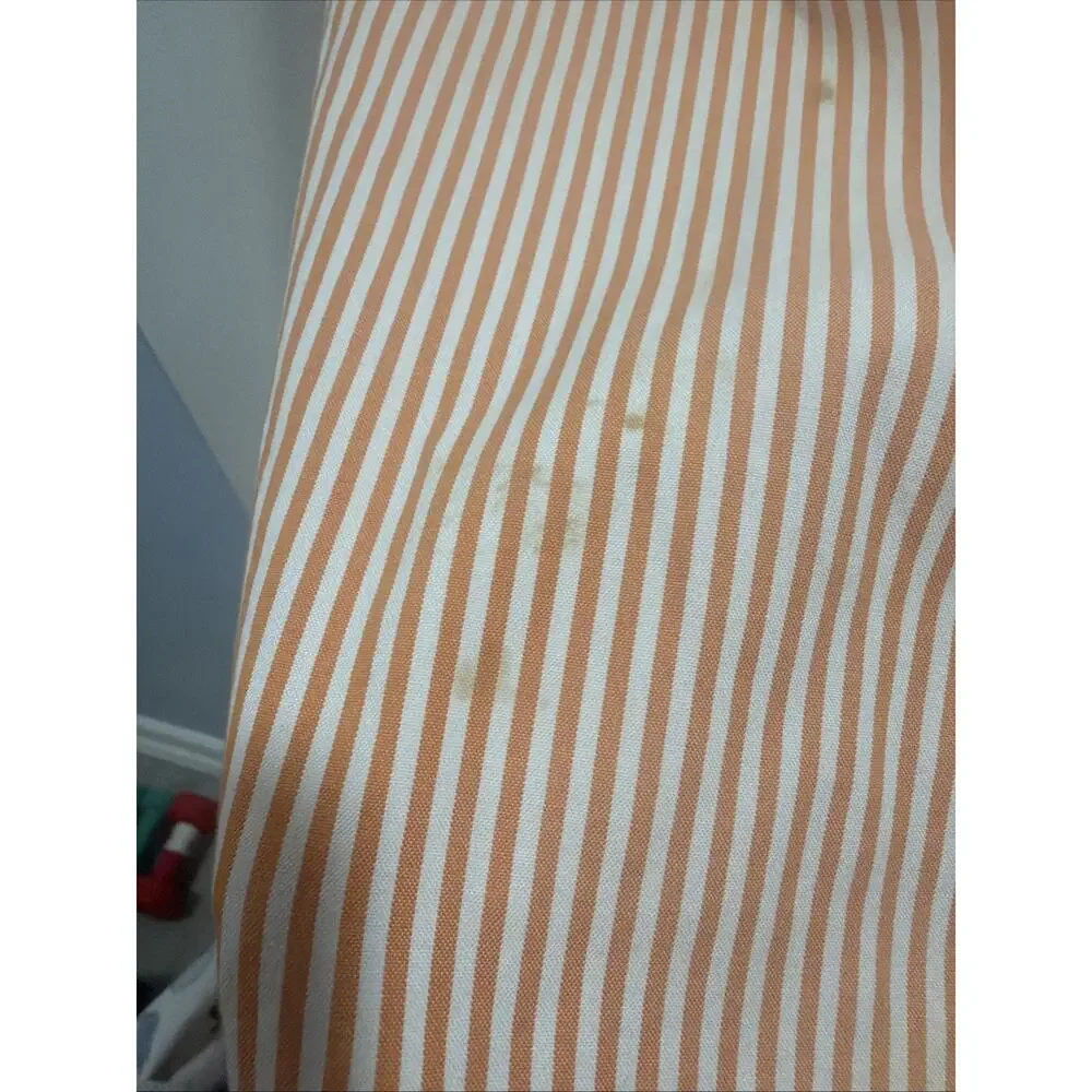 Polo Ralph Lauren Andrew Classic Fit Shirt Men's 17 32/33 Orange White Striped